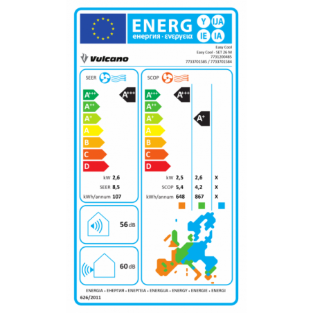 AR CONDICIONADO VULCANO U.I E U.E 2,6KW - 9000BTU - COMPOSTO POR: