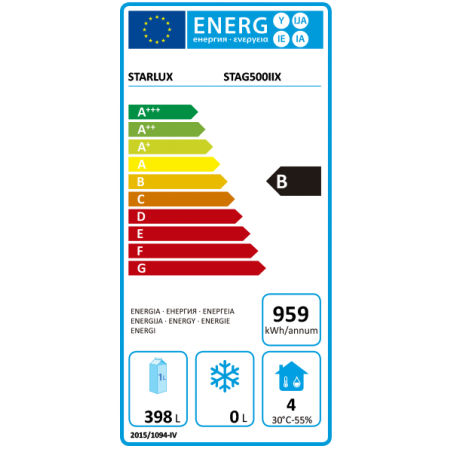 ARREFECEDOR HORIZONTAL GARRAFAS STARLUX - STAG500IIX