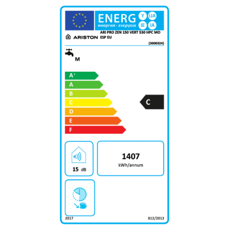 TERMOACUMULADOR ARISTON - ARI 150 VERT 530 HPC MO ESP EU