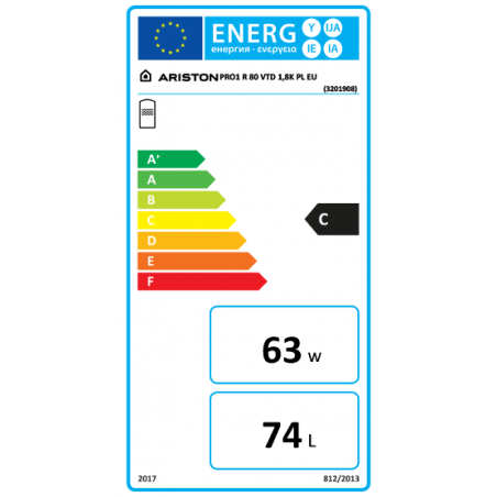 TERMOACUMULADOR ARISTON - PRO1 R 80 VTD 1,8K PL EU