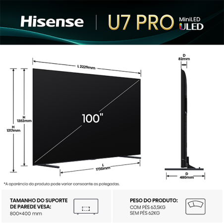 MINI LED HISENSE - 100U7Q PRO