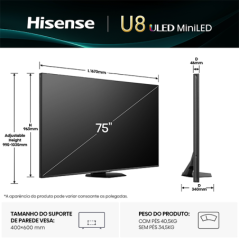MINI LED HISENSE - 75U8Q