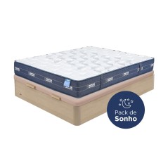 PACK COLCHÃO SELECTION AIRVEX + BASE WOOD 19 NATURAL