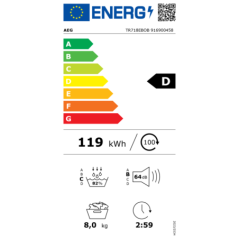 SECADOR DE ROUPA AEG - TR718EBOB