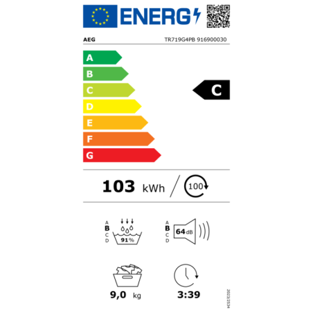 SECADOR DE ROUPA AEG - TR719G4PB