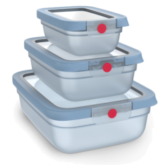 CAIXA HERMÉTICA VIDRO TEFAL 0,5L + 1,2L + 2,3L - N1230210